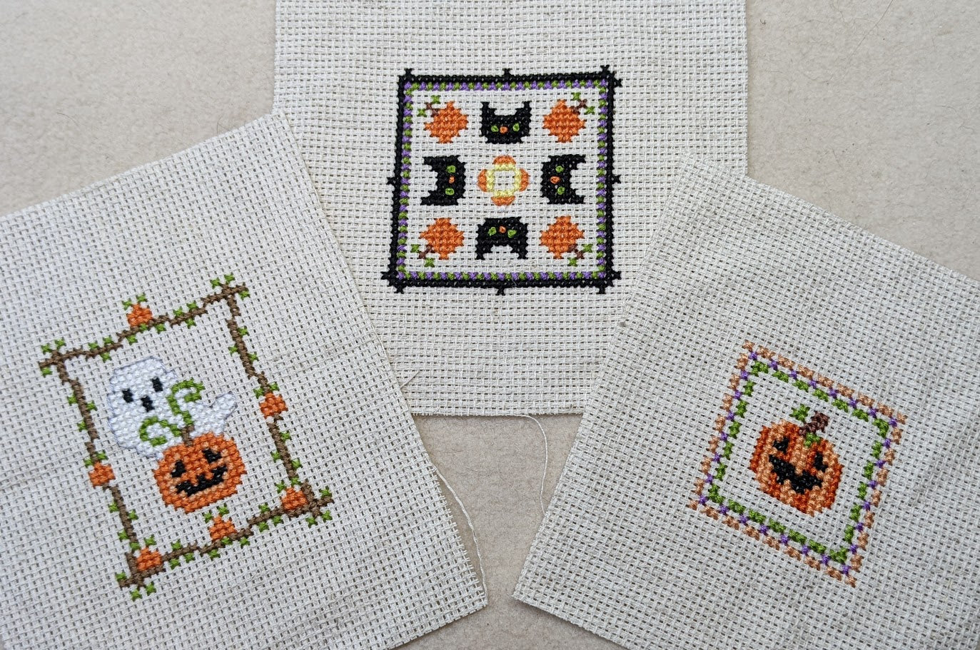 Pumpkin Square Cross Stitch Pattern