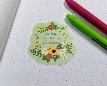 Snarky Floral Sticker