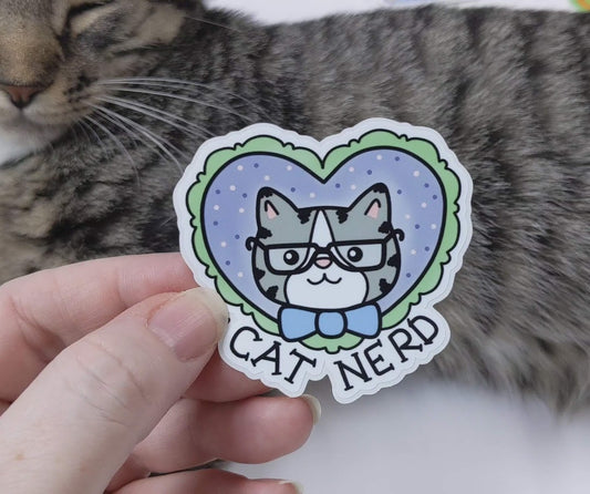 Cat Nerd Sticker