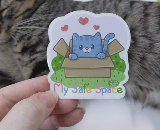 My Safe Space Cat Sticker