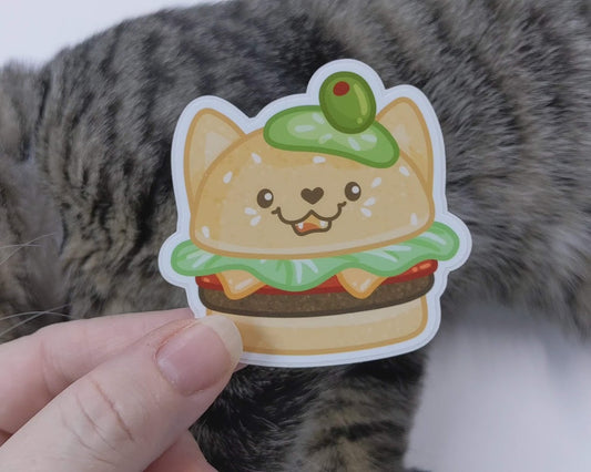 Hamburger Cat Sticker