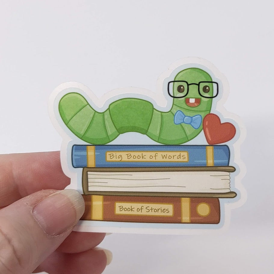 Bookworm Sticker