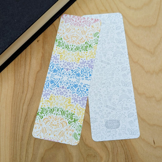 Floral Doodles Paper Bookmark