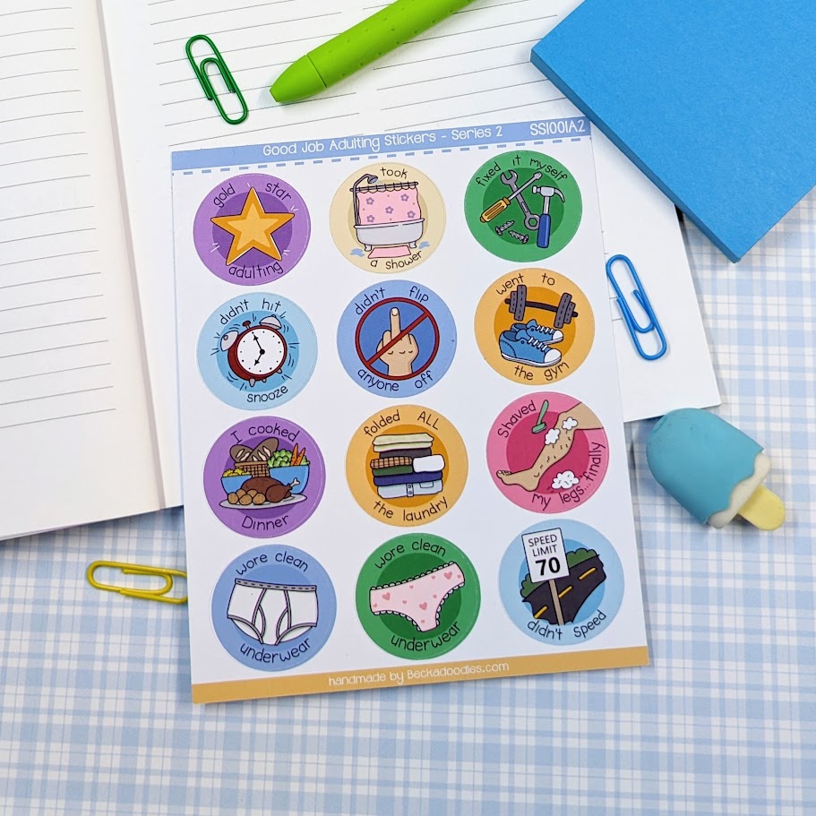 Adulting Rewards Sticker Sheet