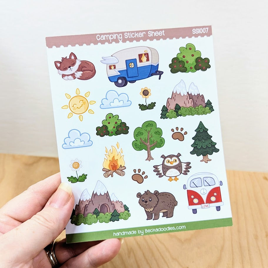 Camping Sticker Sheet