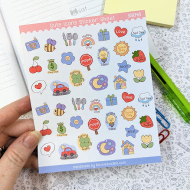 Cute Icon Sticker Sheet