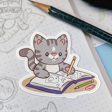 Drawing Cat Sticker