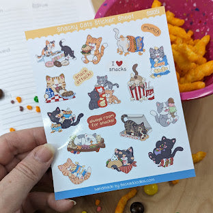 Snacky Cats Sticker Sheet