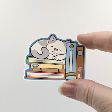 Book Cat Nap Sticker