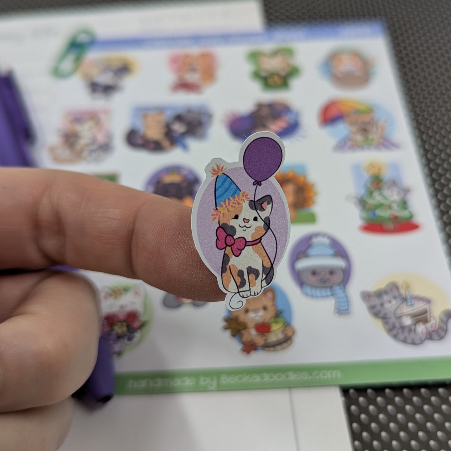 Calendar Cats Sticker Sheet