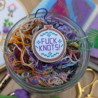 F*ck Knots Magnetic Wooden Needle Minder