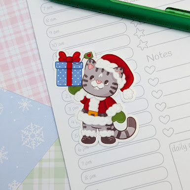Santa Cat Sticker