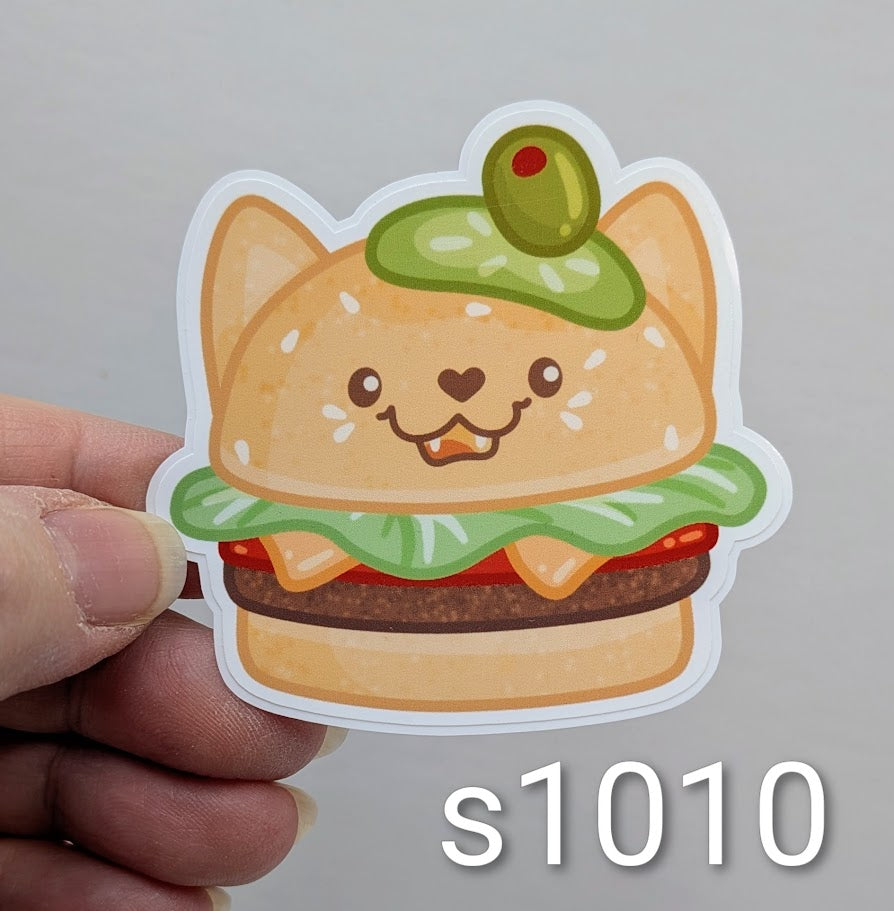 Hamburger Cat Sticker