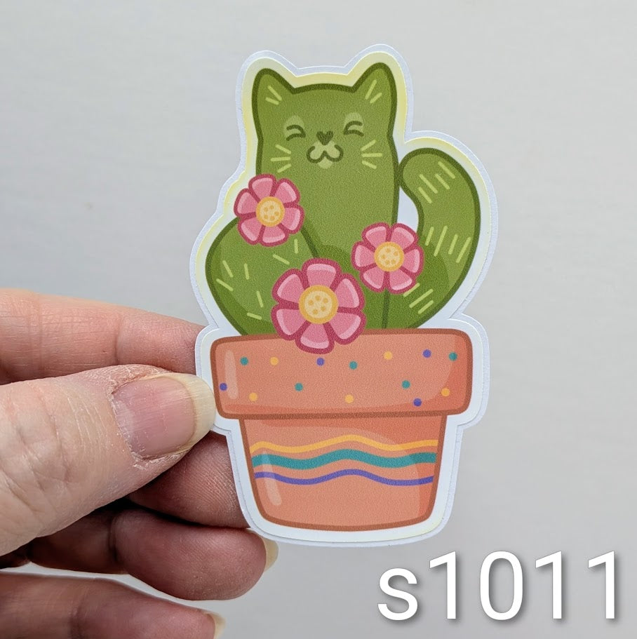 Cat Cactus Sticker