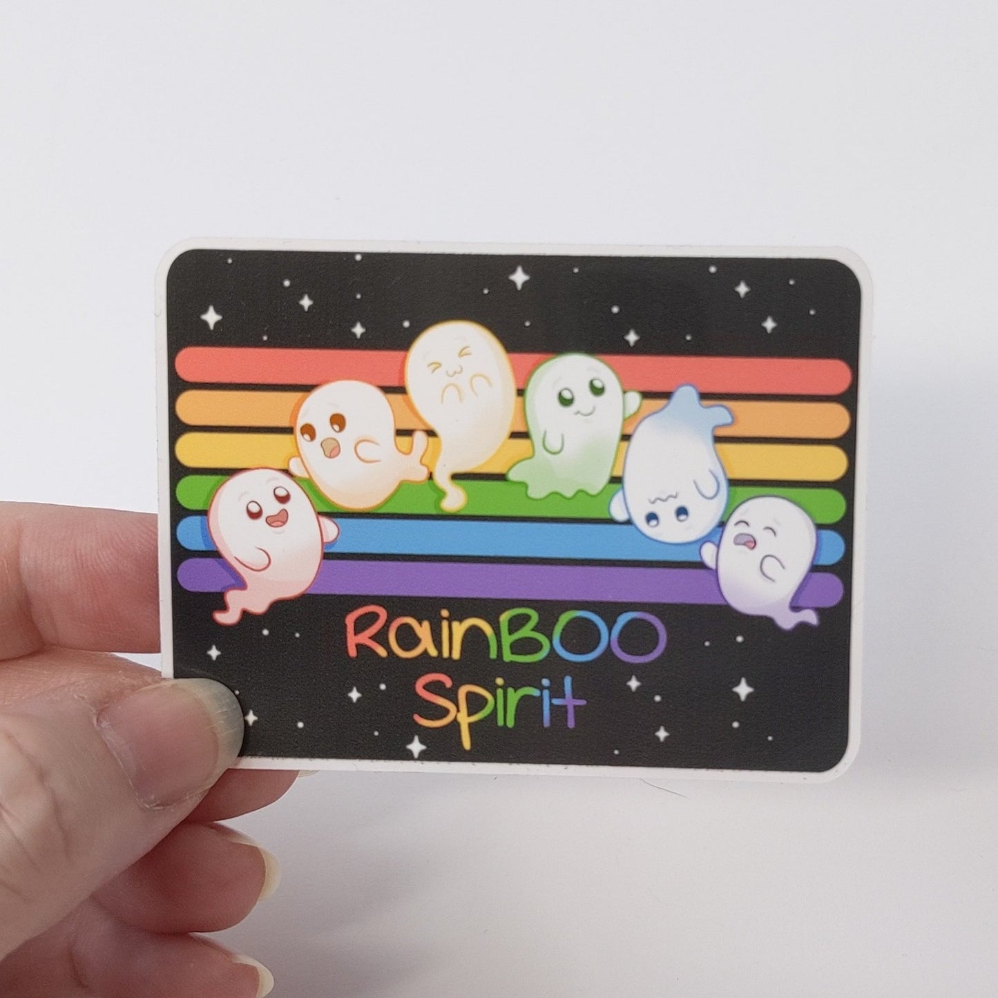 Rainbow Ghost Sticker
