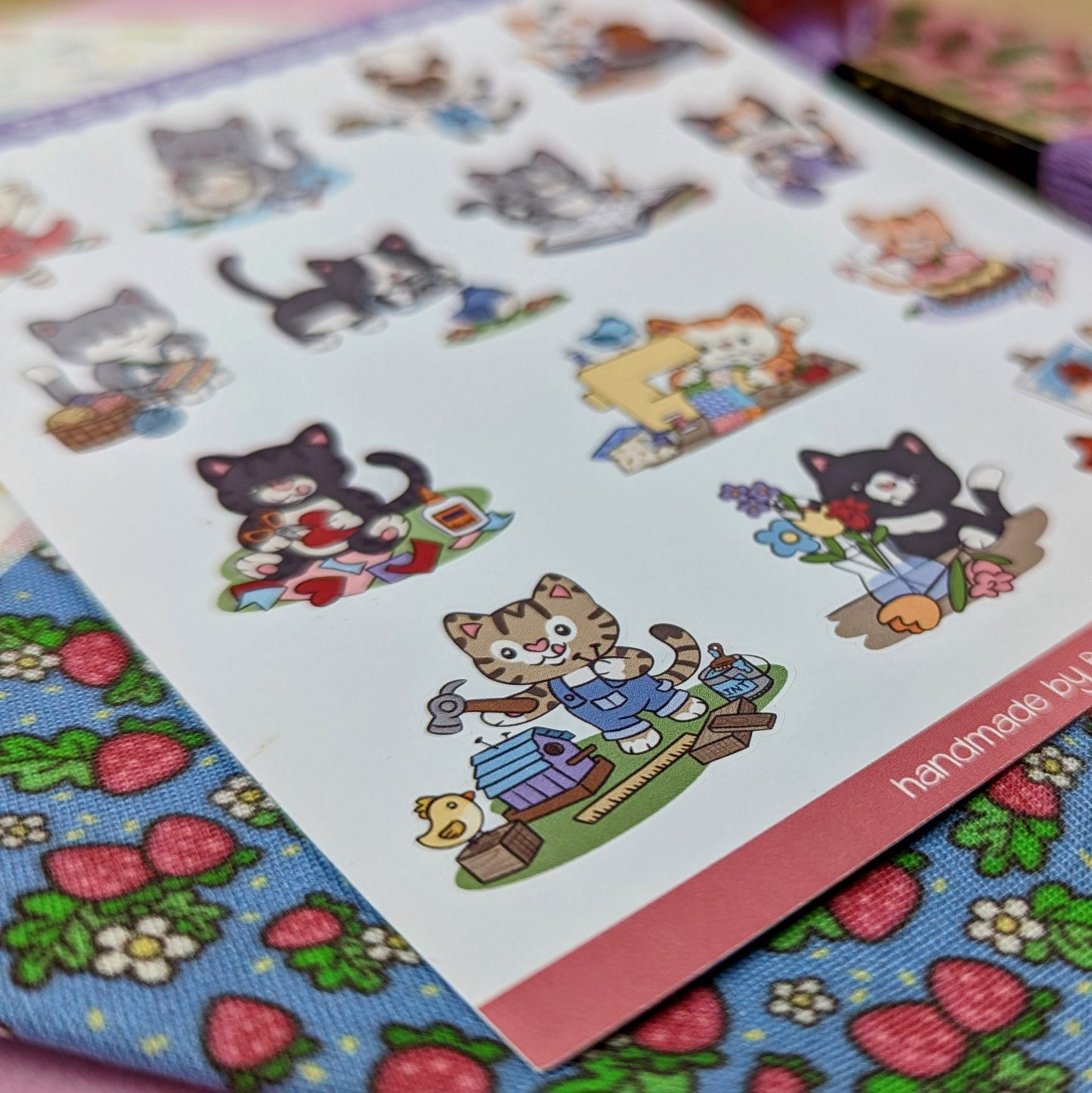 Crafty Cats Sticker Sheet