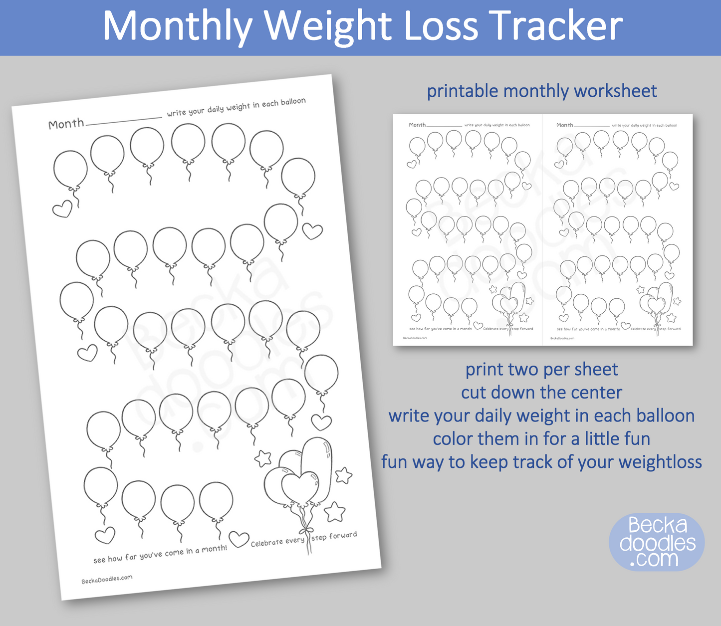 GLP-1 Weight Loss Journal, Daily Tracker Printable Worksheets