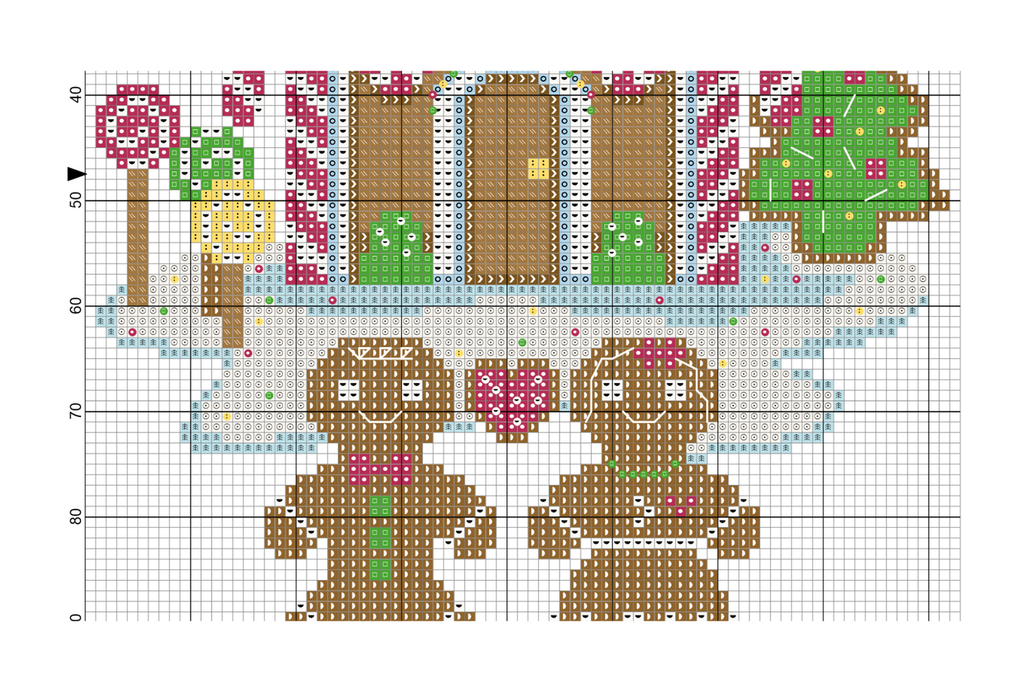 Gingerbread House Cross Stitch Pattern