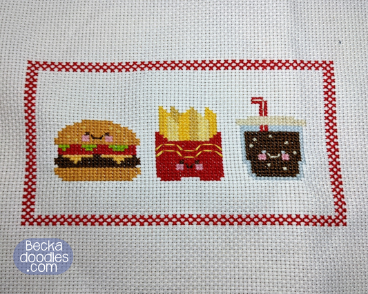 Happy Meal Cross Stitch Pattern