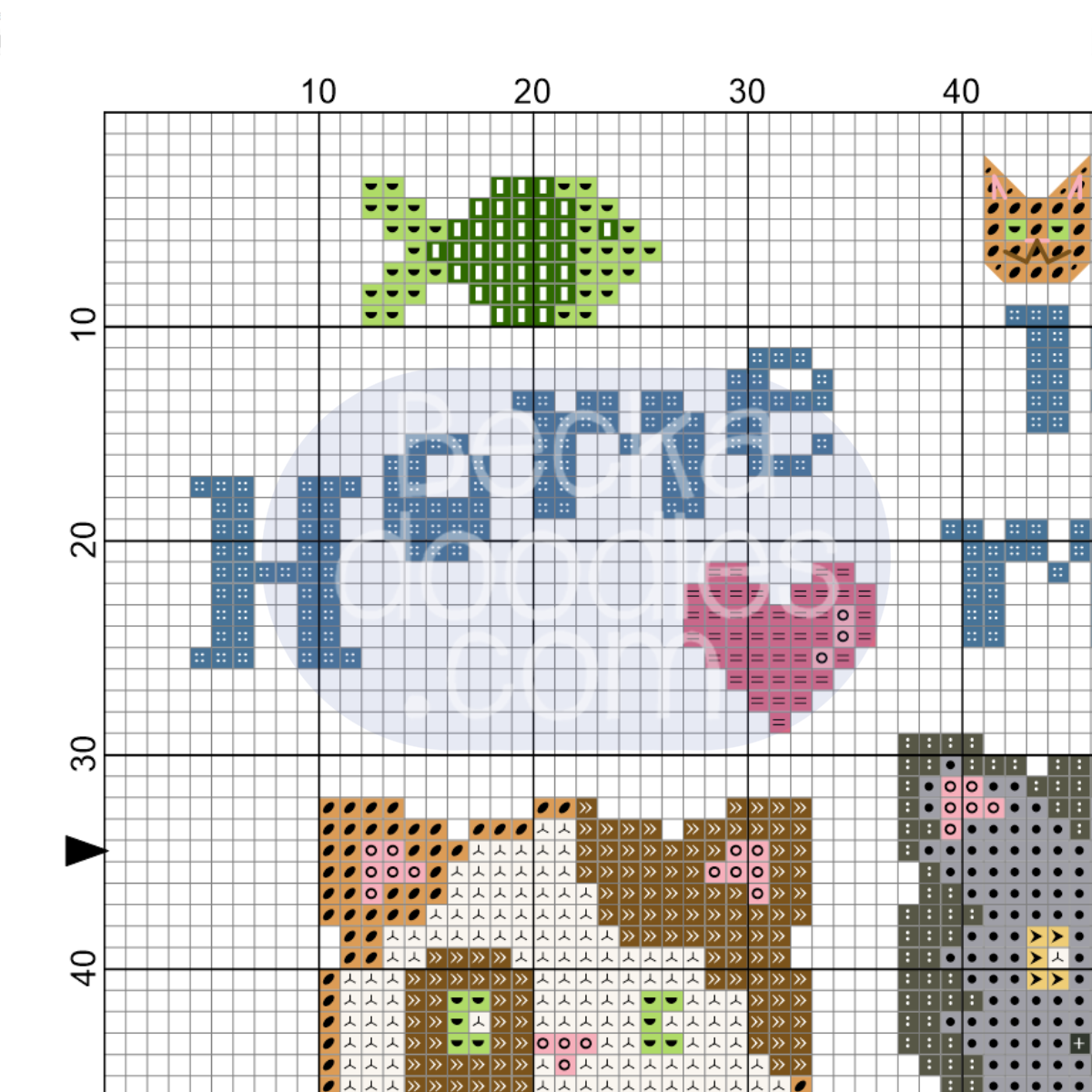 Home Is Where My Cats Are! Cross Stitch Pattern