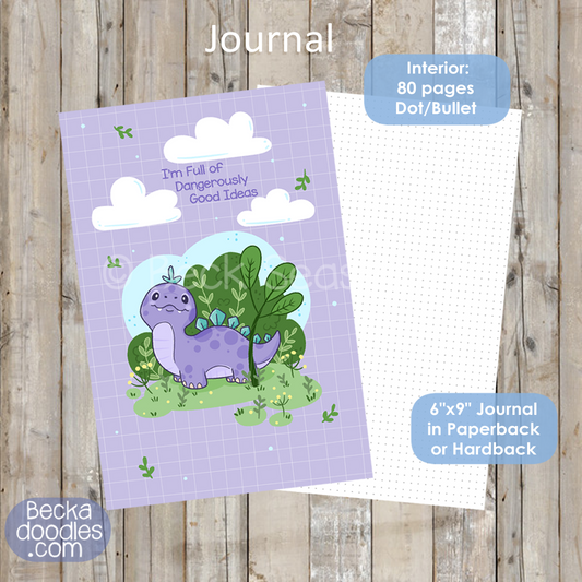 Chubby Purple Dino Bullet Journal