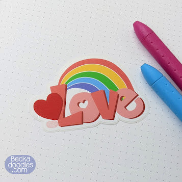 Rainbow Love Sticker