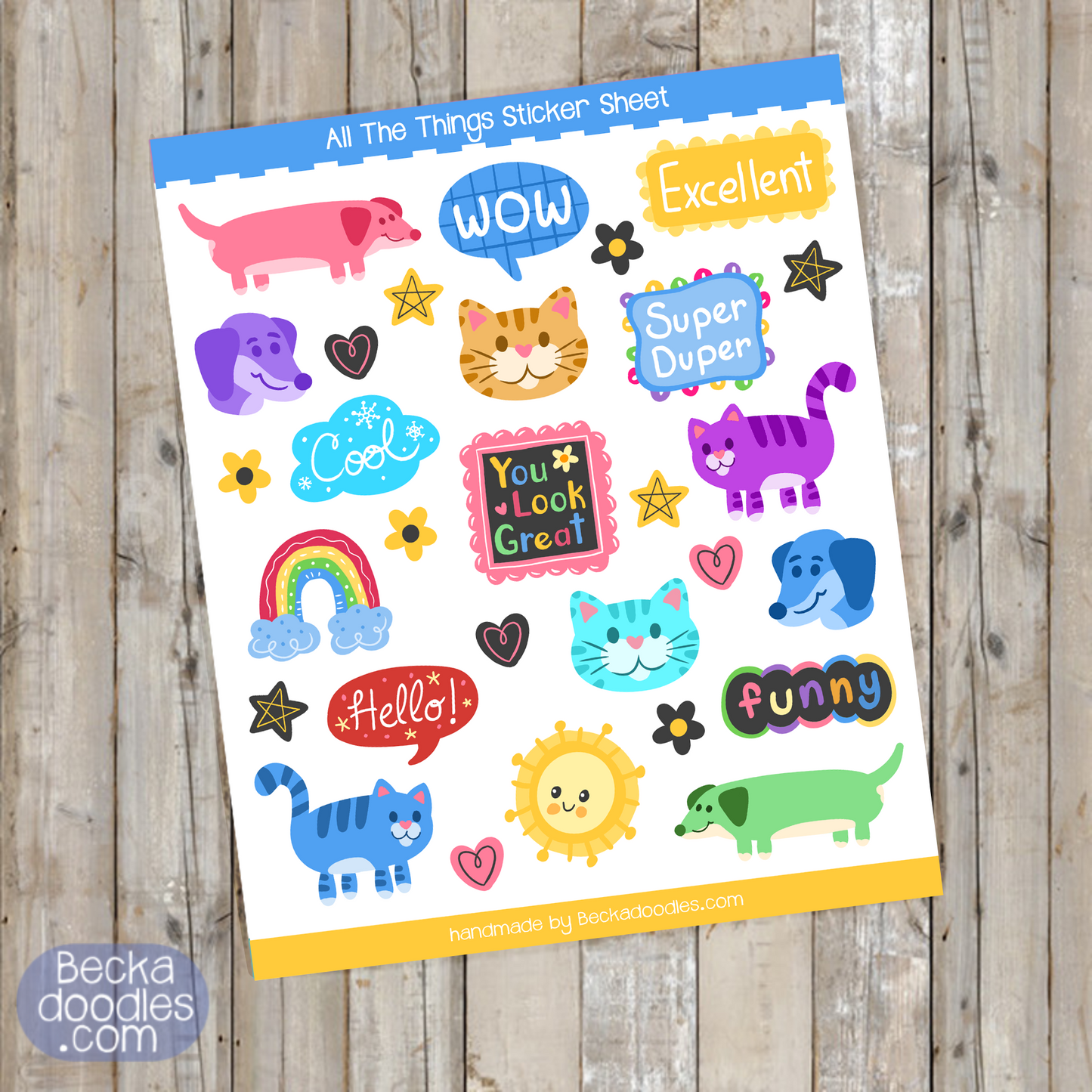 Doodle Affirmation Sticker Sheet