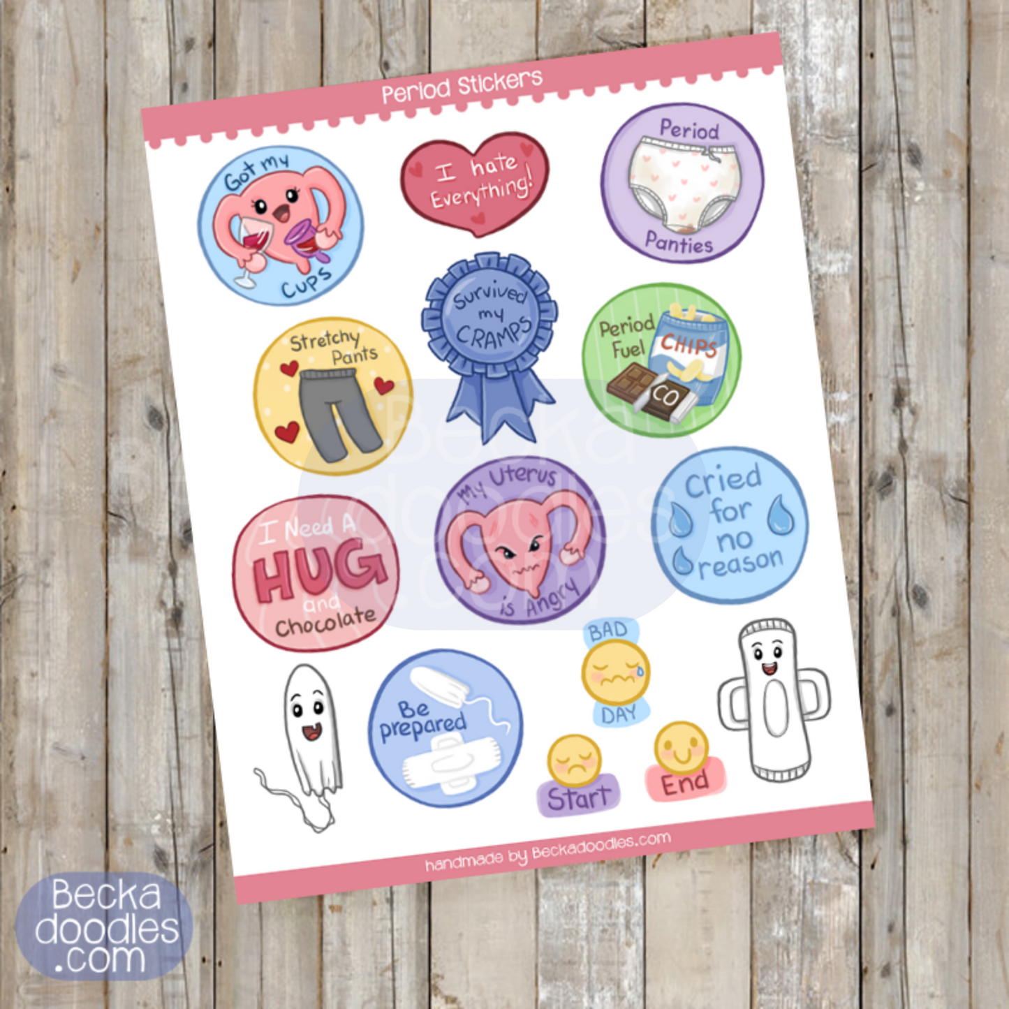 Period Sticker Sheet