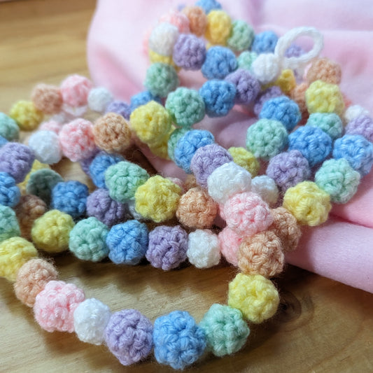 Pastel Rainbow Crocheted Garland