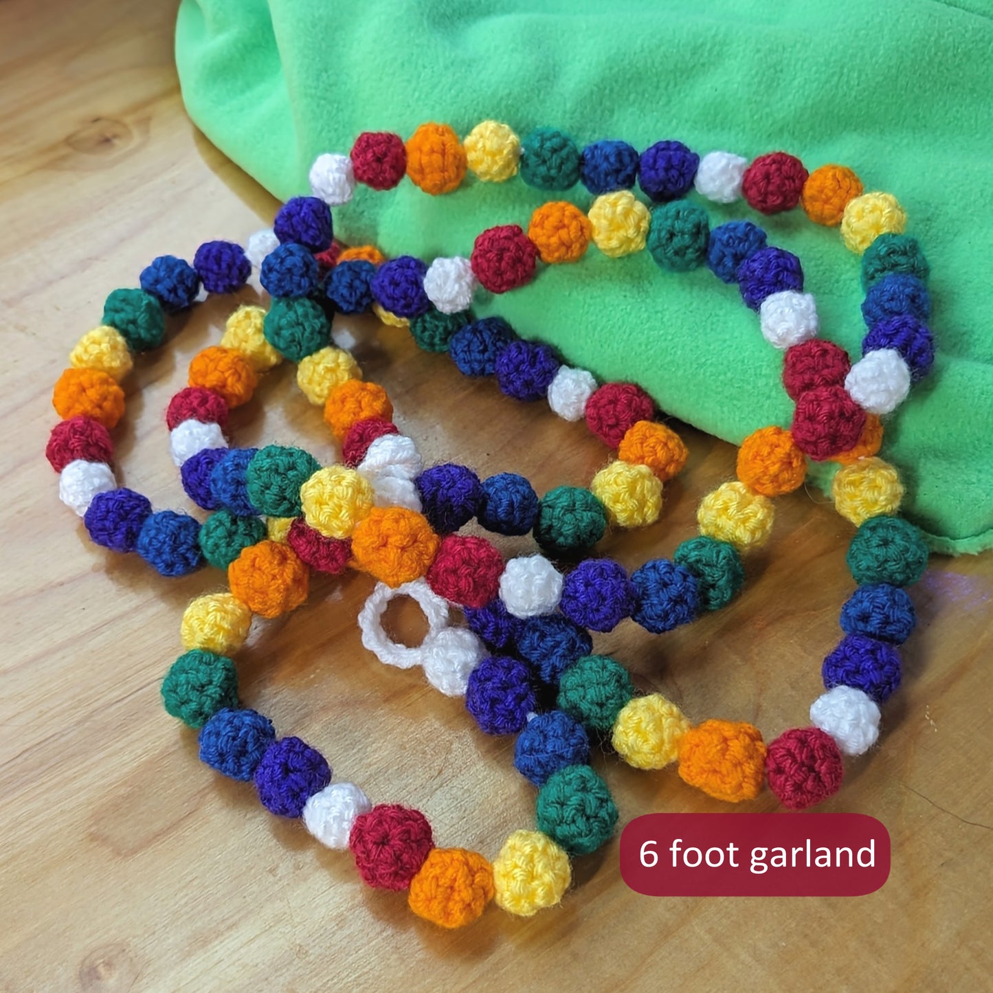 Rainbow Crocheted Garland