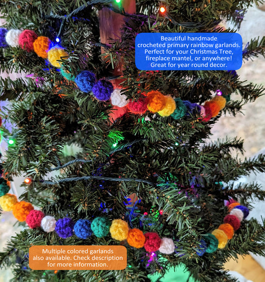 Rainbow Crocheted Garland