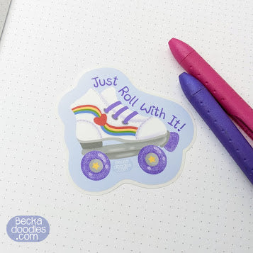 80's Roller Skate Sticker