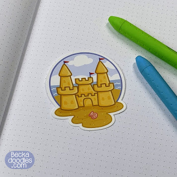 Sandcastle Sticker