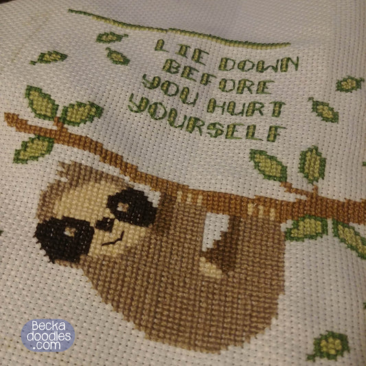 Sloth Cross Stitch Pattern