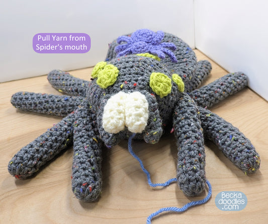 Crochet Spider Yarn Bag Pattern