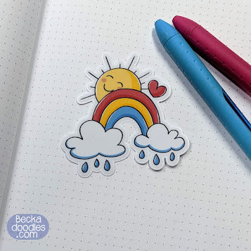 Rainbow Sunshine Sticker