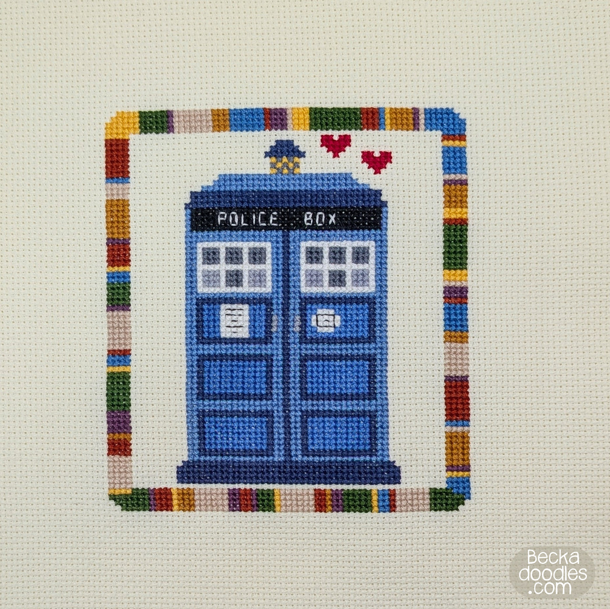 Tardis Love Cross Stitch Pattern