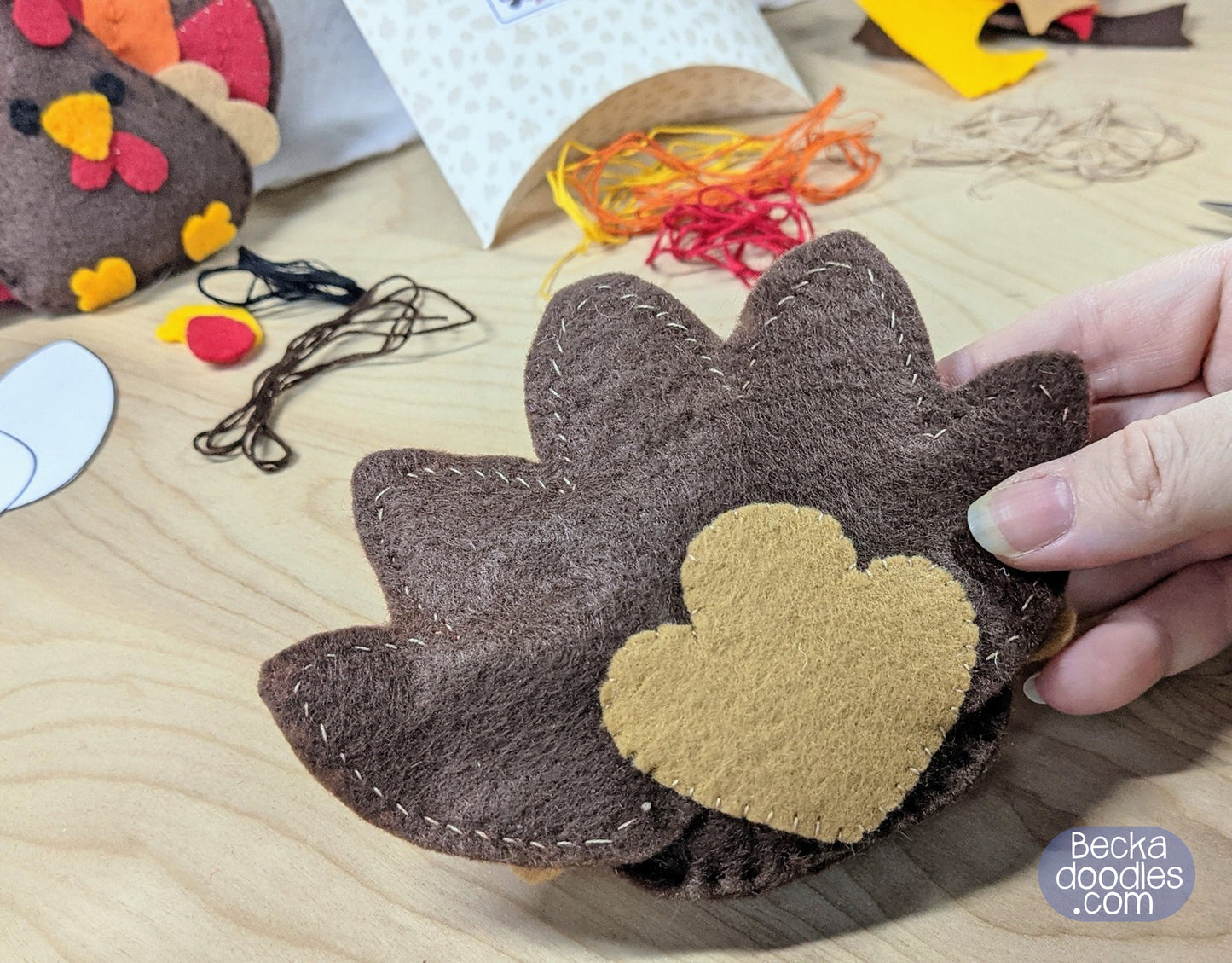 Chubby Turkey Felt Sewing Pattern