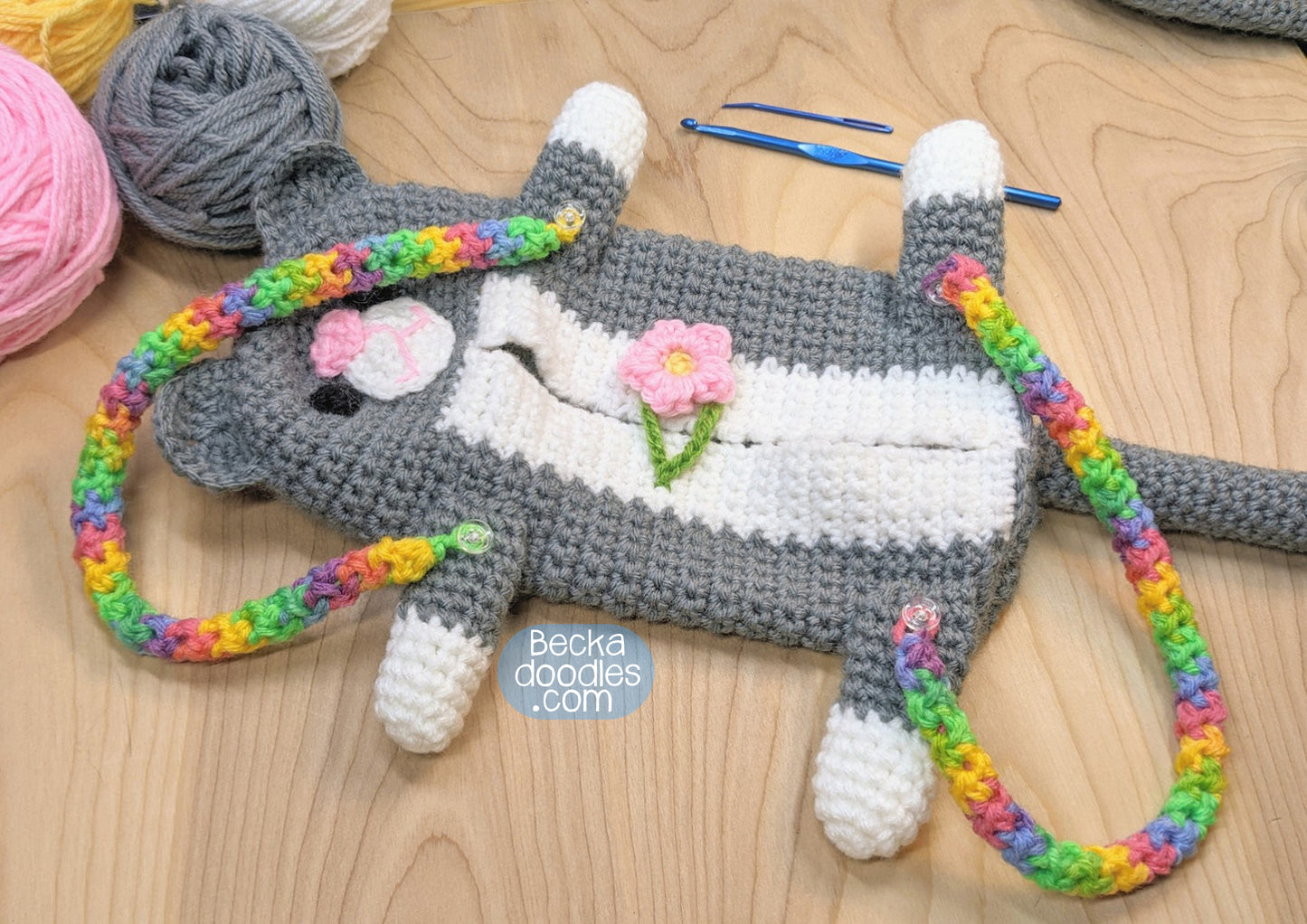 Crochet Cat Yarn Bag Pattern