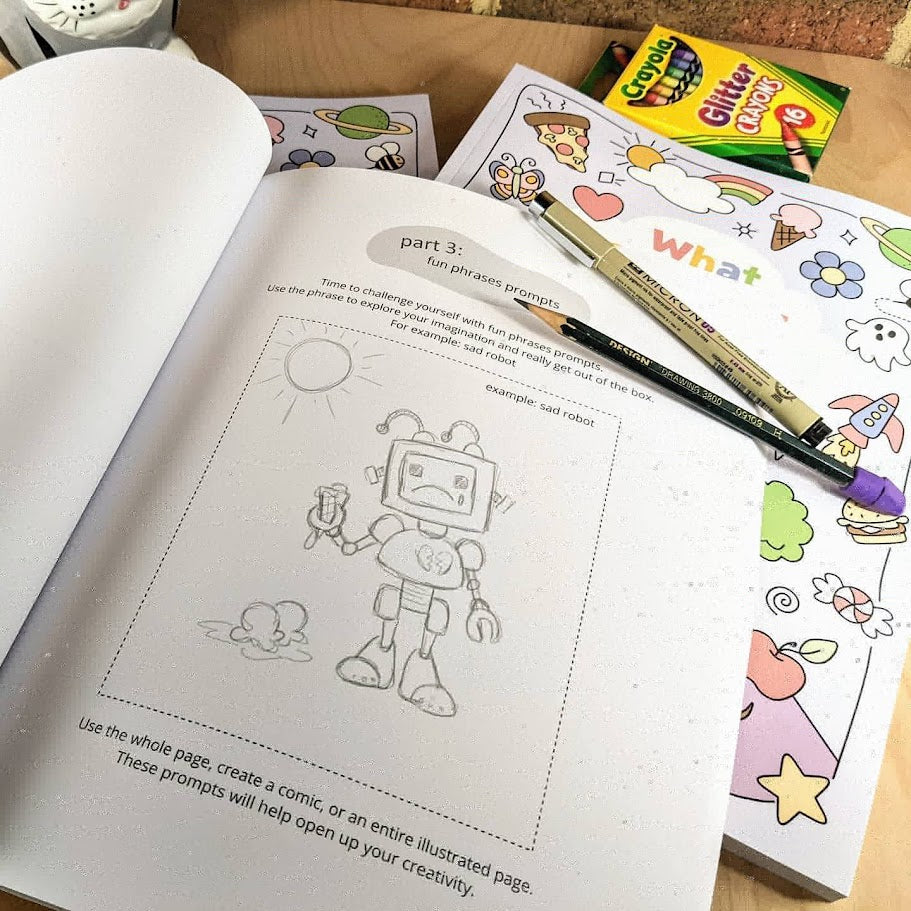 What Should I Draw? Drawing Prompt Sketch Book