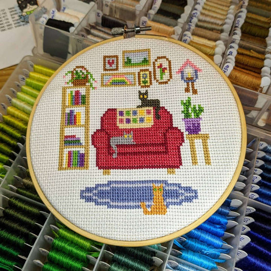 Cat Room Cross Stitch Pattern