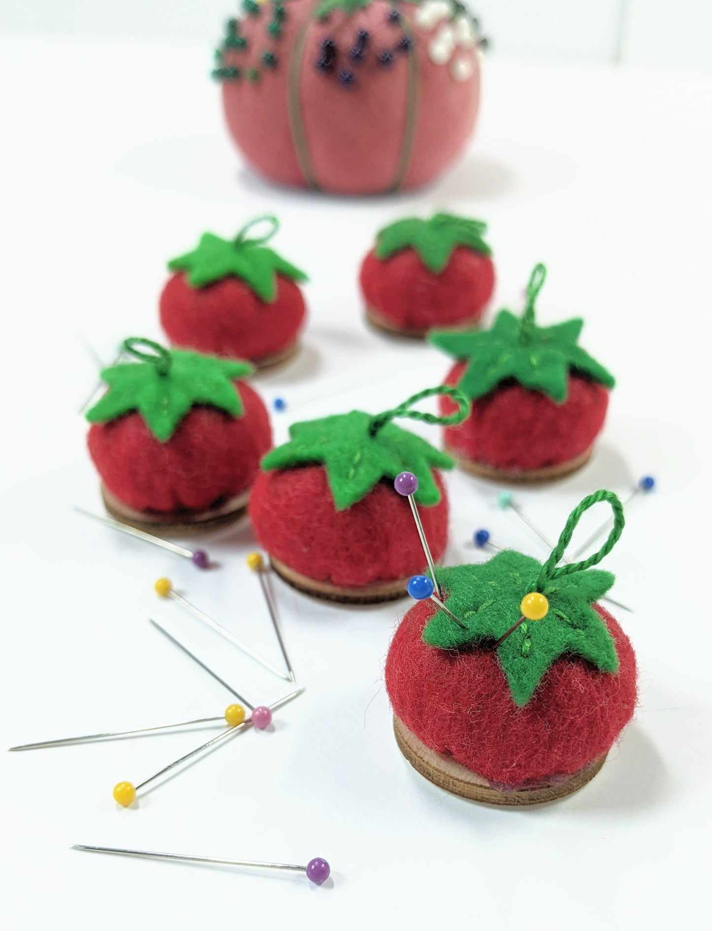 Tiny Tomato Pincushion Needle Minder