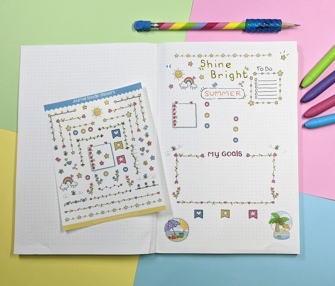 Journal Doodles Sticker Sheet