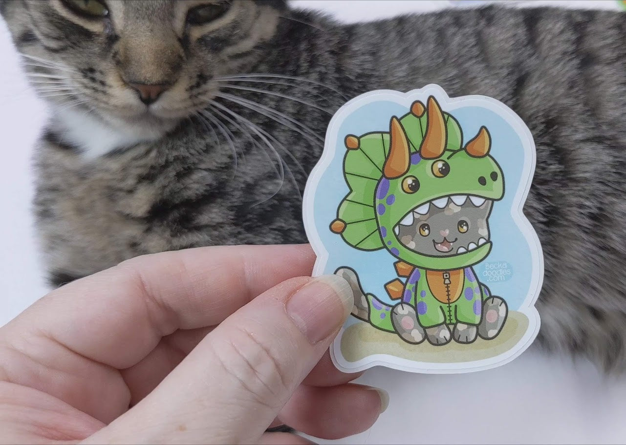 Dino Cat Sticker