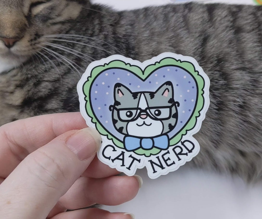 Cat Nerd Sticker
