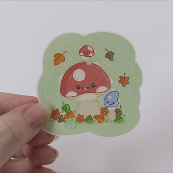 Mushroom Family Sticker