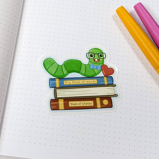 Bookworm Sticker