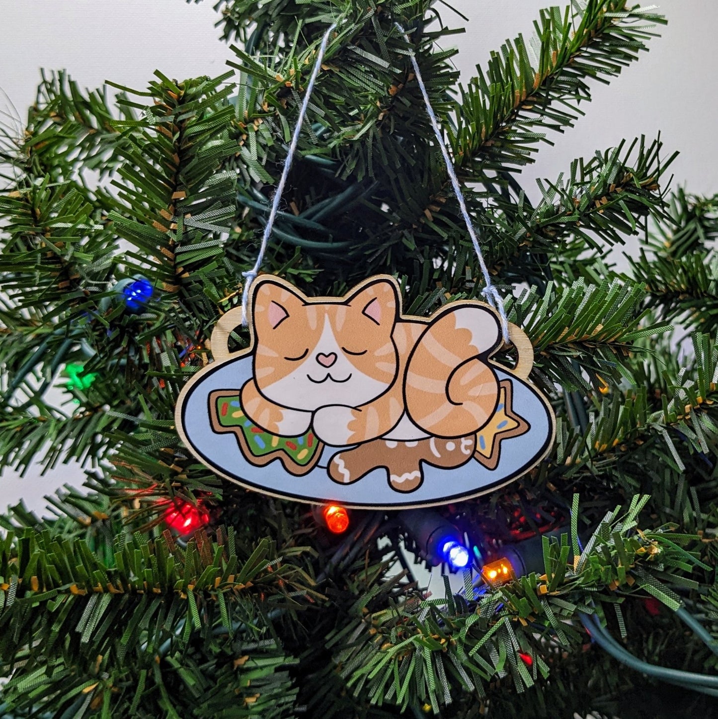 Christmas Kitties Wood Ornaments