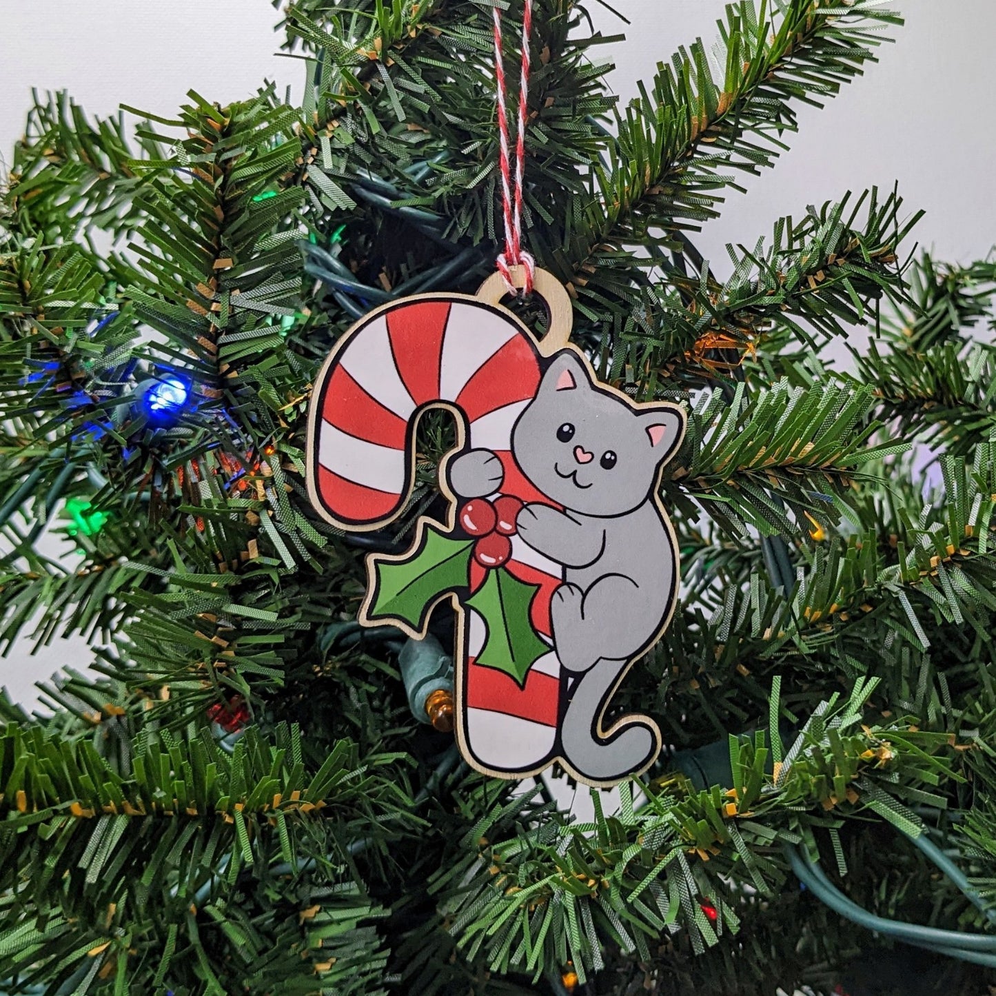 Christmas Kitties Wood Ornaments