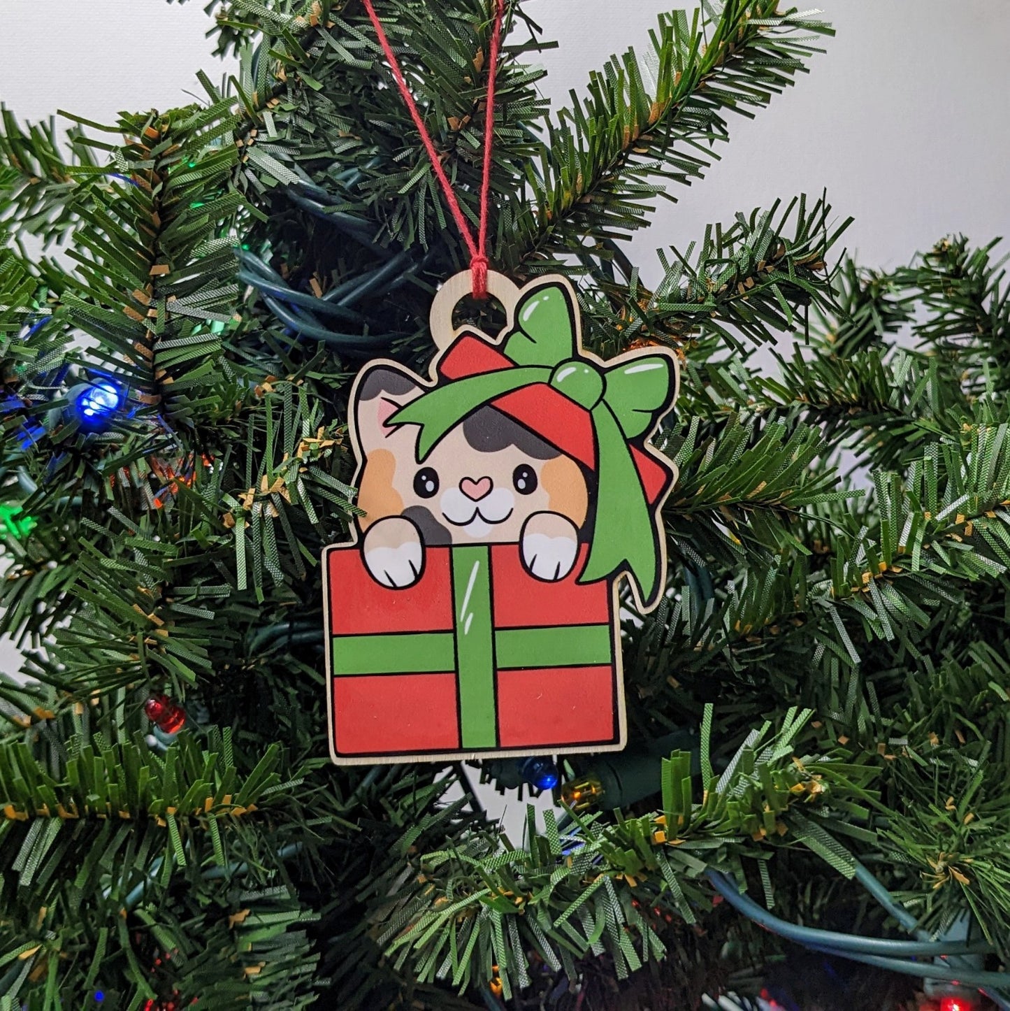 Christmas Kitties Wood Ornaments